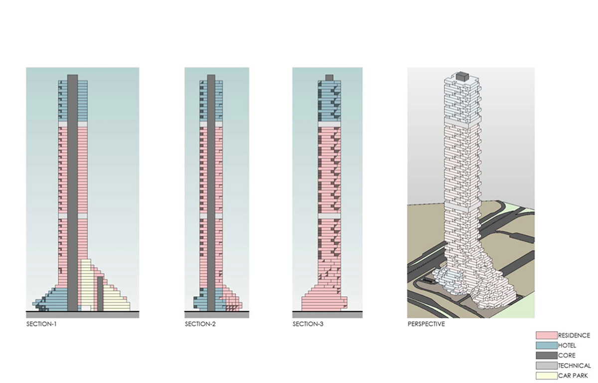 Проект модульного небоскреба в Дубаи