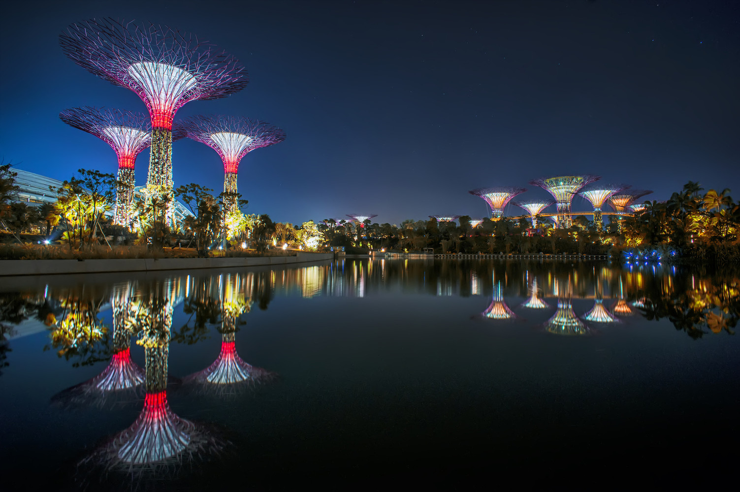 Сингапур - вид ночью